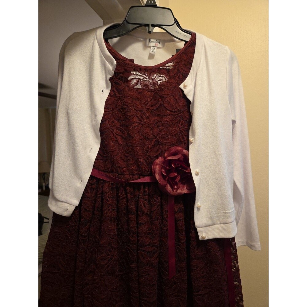 Girls Dress And Sweater Set Sizes 10 (Dress), 16 (Sweater)